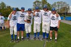 Baseball vs Babson  Wheaton College Baseball players celebrate their victory over Babson to win the NEWMAC Championship for the third year in a row. - (Photo by Keith Nordstrom) : Wheaton, baseball, NEWMAC